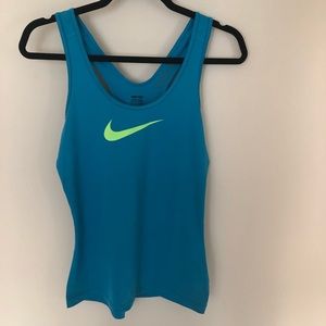 Nike pro blue tank top racerback style